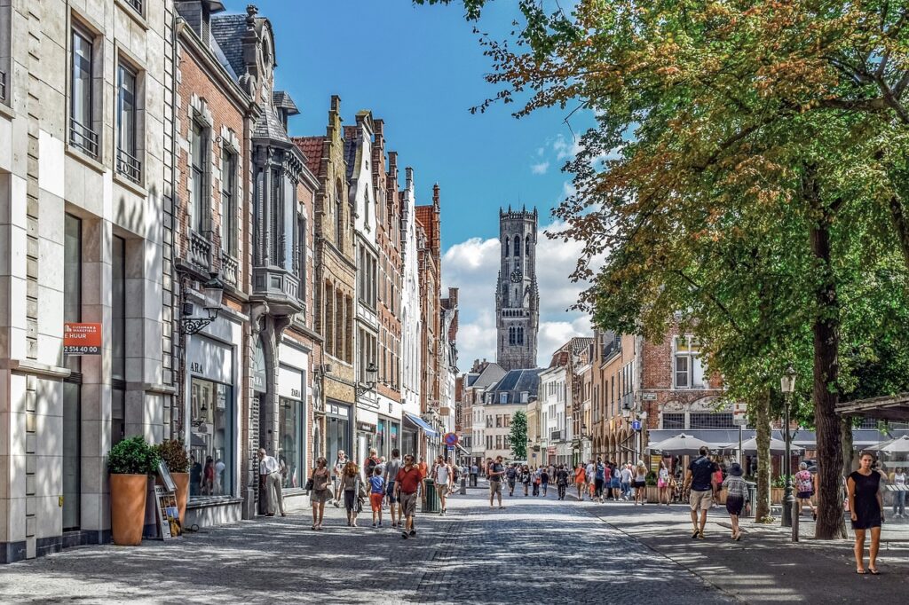 belgische Stadt mit Kindern