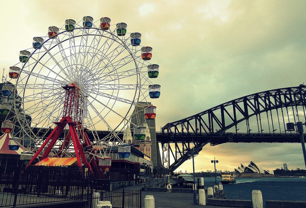 Luna Park Sydney mit Kindern