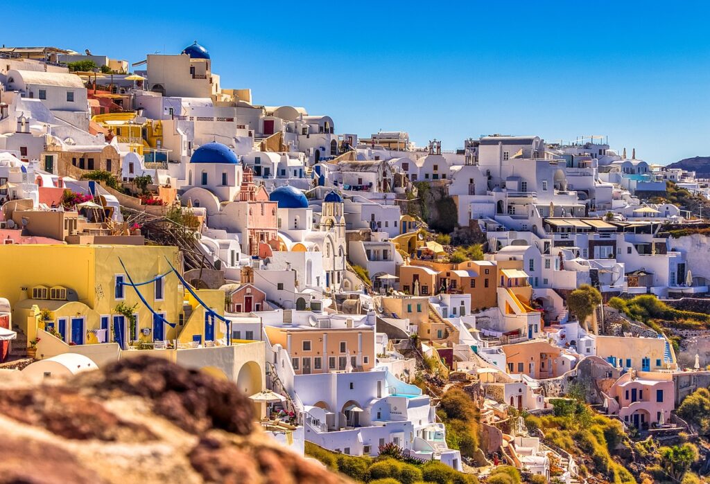 Santorin mit Kindern