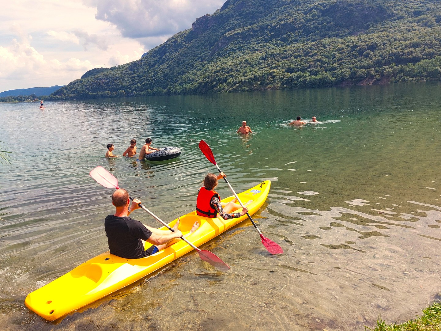 Lago Mergozzo mit Kindern